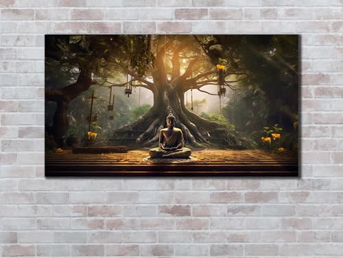Toile de Bouddha deco murale salon moderne et affiche murale zen