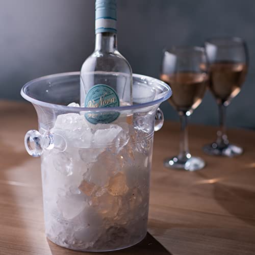 Ultimate Champagne Wine Ice Bucket 3.5 Litre Bottle Cooler Chiller UK Made (Clear)