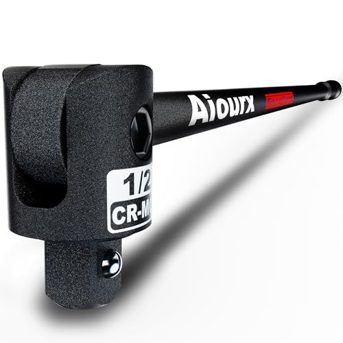 1/2 Inch Drive 24-In Breaker Bar, 250 Degrees Heavy Duty Head, Ba...