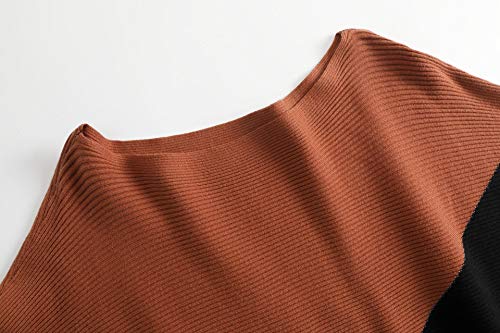Image of EDSTAR Women Dolman Batwing Sleeves Knitted Sweaters Winter Boat Neck Pullovers Tops