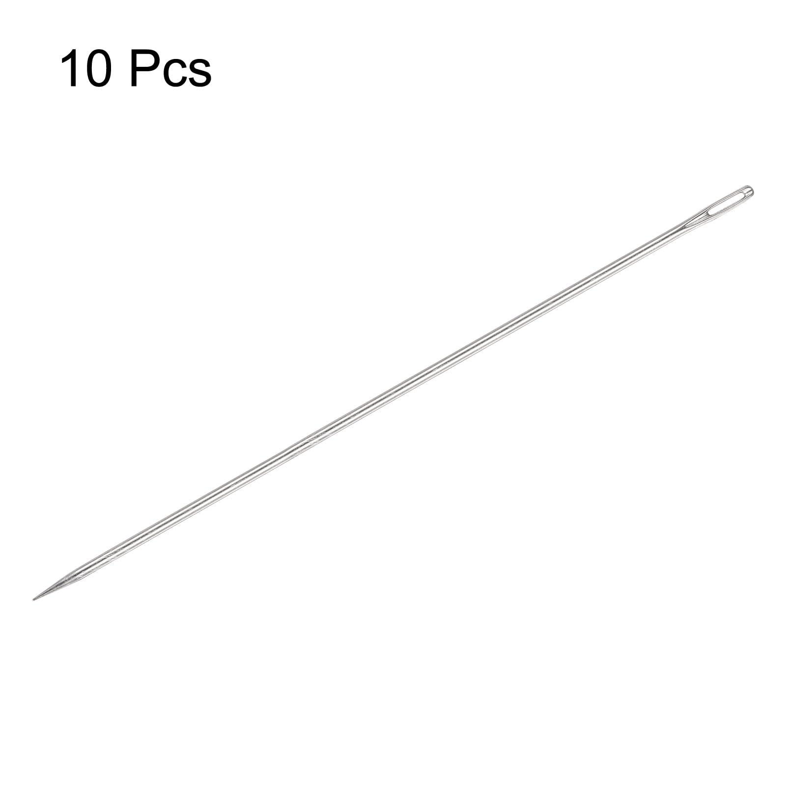 uxcell 10pcs 8 Inch Upholstery Needles Large Eye Stitching Needles Stainless Steel Straight Hand Sewing Needles for Home Hand Sewing Leather Tapestry Embroidery Tufting Webbing Carpet - Image 3
