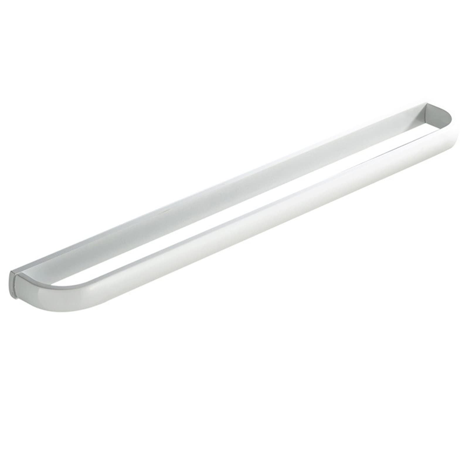 Porte-serviettes mural blanc double barre pour optimiser la douche familiale
