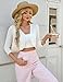 GRACE KARIN 3/4 Sleeve Cropped Cardigan for Women Open Front Bolero Shrugs for Women Dresses Crochet Fashion Clothing (White,2XL)