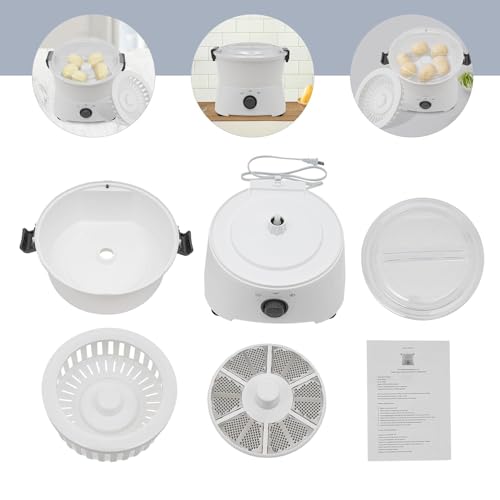 SCHYWL Commercial Electric Potato Peeler Machine, 85W Electric Potato Peeler Automatic Peeling Machine One-button Drive Automatic Peeler Spinner 1.76Lbs Potato Peeling Machine For Kitchen - Image 2