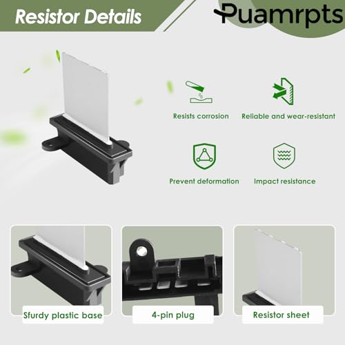 Image of AC Heater Blower Motor and Resistor Kit Compatible with Nissan Versa 2012-2019, Versa Note 2014-2019 - Replace# 700285, RU916