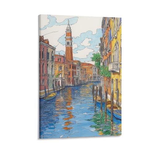 Tableau Venise pour salon et couloir afin d'illuminer votre décoration murale en toile 40x60