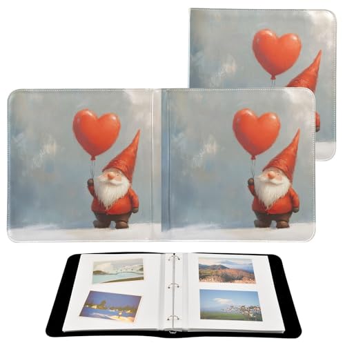 Álbum de fotos de encuadernación de 3 anillos, cuero PU autoadhesivo DIY, 40 páginas, 11.8 x 11.2 pulgadas miniatura 2