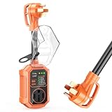 GutterWord 50Amp RV Surge Protectors & RV Circuit Analyzer, 20000 Joules, IP68 Waterproof, Full Surge & Voltage Protection, RV Adapter Plug for Camper Trailer [𝐇𝐢𝐠𝐡𝐞𝐬𝐭 𝐉𝐨𝐮𝐥𝐞 𝐑𝐚𝐭𝐢𝐧𝐠]