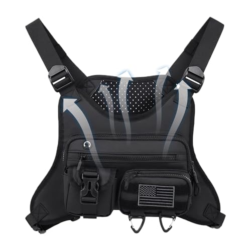 Bolso Deportivo De Pecho para Hombre - Chaleco Corredor Bandolera para Running | Mochila Ligera De Equipo para Exterior para Ciclismo Trote Corredores Hombres Y Mujeres Viaje Acampada