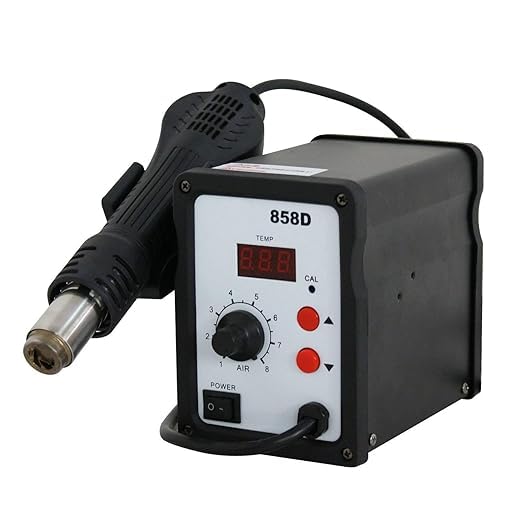 SP Electron 858D Hot Air Rework Station Digital SMD Soldering Station Kit Desoldering Welder Accessories (B0CQ9GZ5FK) Amazon Price History, Amazon Price Tracker