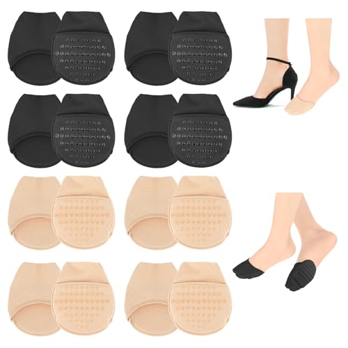 Image of YUXIANLB Ball of Foot Cushion Socks, Women's Toe Cover with Padding, Toe Topper Socks