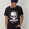 Sassy Souls Silent Skulls Speak Loud T-Shirt Edgy Music Streetwear M Navy Blue #1
