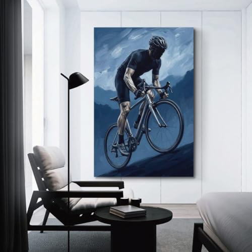 Poster cyclisme course de vélo escalade montagne déco chambre 50x75cm