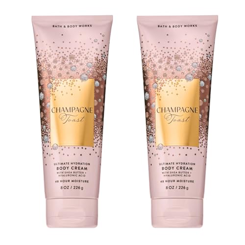 Bath & Body Works Body Cream, Champagne Toast Scent, 8 fl oz, 2 Pack