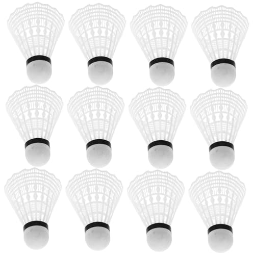 HANABASS Badminton Training Device 12pcs Nylon Shuttlecocks for Boys and Girls Outdoor Indoor Badminton Set Replacement Birdies