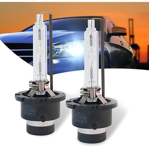 cerfioo 2 PCS D2S Car Bulb, 12V 6000K 35W IP67 Waterproof Super Bright Original Replacement Bulb, 360° No Dead Angle Lighting Replacement Accessory, Suitable for Most Car Models (Silver) Cover