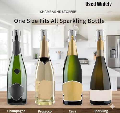 Shop 3PCS Champagne Stoppers Stainless Steel Wine Bottle Stoppers Leak-Proof for Prosecco and Cava, Durable Bar Accessories Shop 3PCS Champagne Stoppers Stainless Steel Wine Bottle Stoppers Leak-Proof for Prosecco and Cava, Durable Bar Accessories – Hotcho