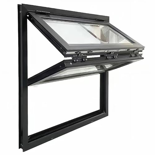 Ventana plegable con vidrio templado de seguridad y marco de aluminio robusto 2