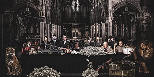 Gangsters Reunited BW cadre photo grand format style rétro industriel