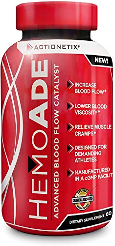 ACTIONETIX HemoAde - Advanced Blood Flow Catalyst - Blood Flow, Arm Pump, Muscle Cramps Supplements - Sports Multivitamin for Men & Women Athletes - 60 Capsules
