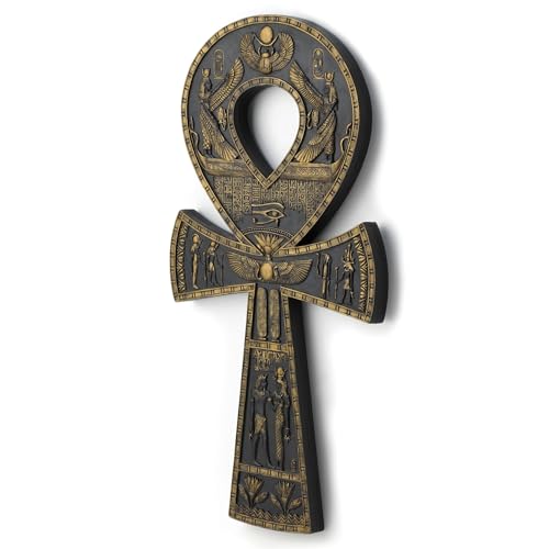 Sculpture murale Ankh Veronese Design plaque égyptienne décoration maison