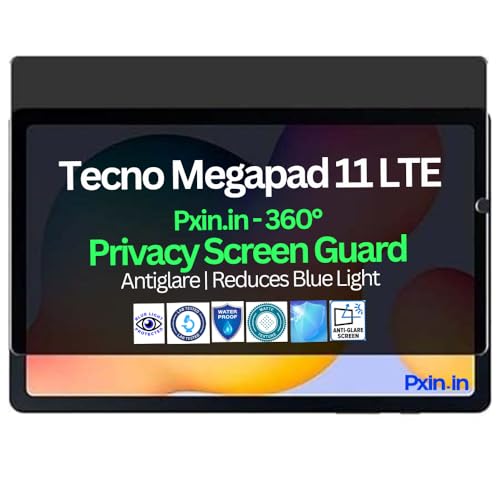 Image of Pxin Tablet Privacy Guard compatible with Tecno Megapad 11 LTE | Screen protector | Anti-Glare | Blue light filter | 360 degree Anti Spy | Eye Protection