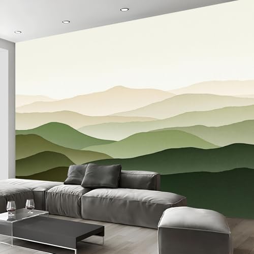 Papier peint panoramique 3D illustration minimaliste chic beige - 5