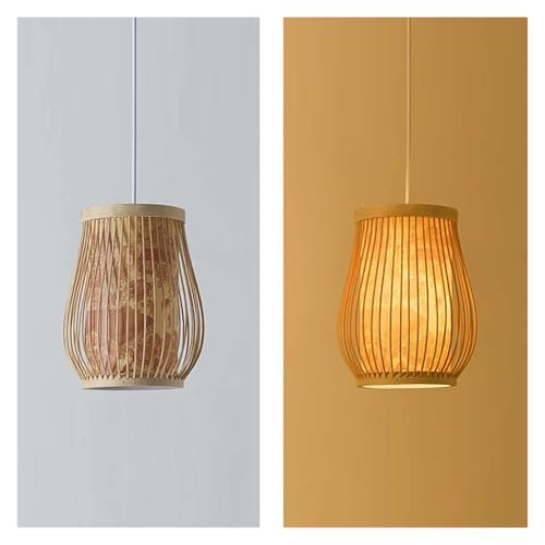 Lustre style japonais bois rétro lanterne pour éclairage tamisé