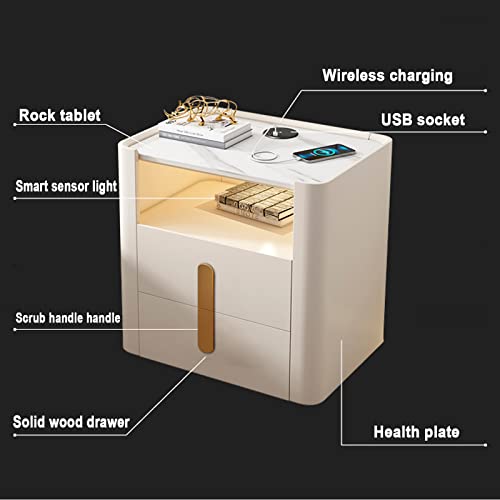 Table d'appoint moderne avec station de charge pour éliminer les câbles