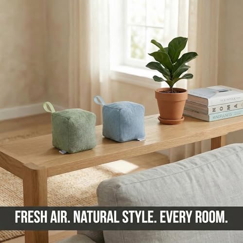 Image of 4 pack Naturally Activated Bamboo Charcoal Air Purifying Bags | Natural Home Deodorizer Bag | Charcoal Bag Odor Absorber For Pets | Odor Eliminator & Moisture Absorber Air Freshener Bag (100g Cube)