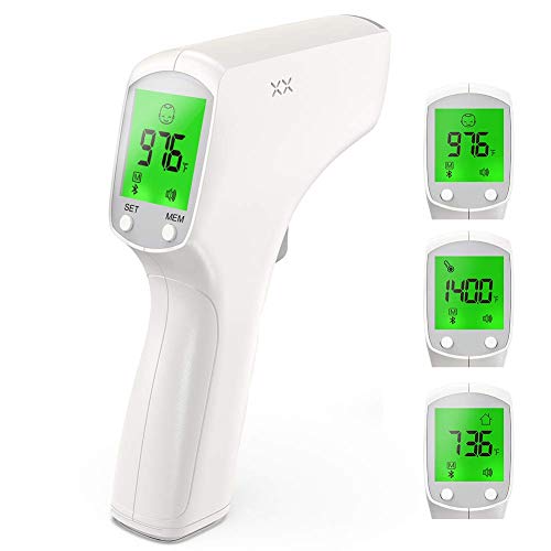 GEKKA No Touch Digital Forehead Thermometer for Adults and Kids, Infrared Thermometer for Adults Non Contact, Touchless Baby Thermometer for Fever with LED Display