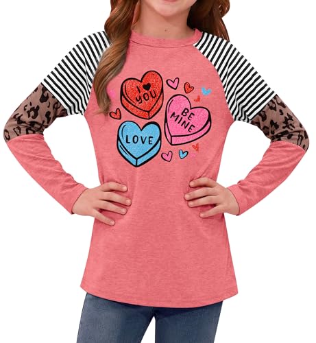 Image of BesserBay Girls St Patrick's Day Raglan Shirt Irish Sequin Lucky Stripe Shamrock Graphic Top 4-14 Years