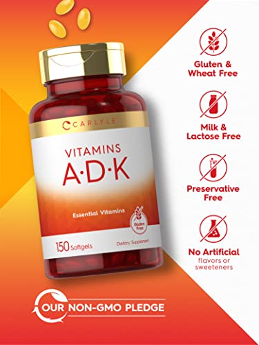 Carlyle Vitamin Adk | 150 Softgels | Non-Gmo, Gluten Free Dietary Supplement #TOP3