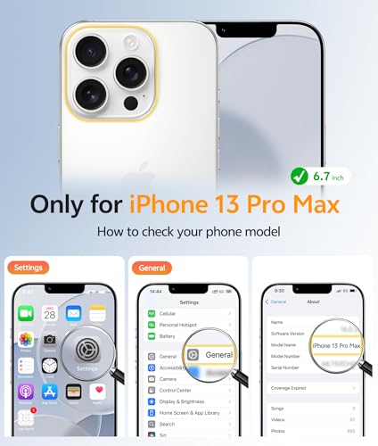 Image of FNTCASE for iPhone 13 Pro Max Case: [Compatible with Magsafe] Anti Yellowing Transparent Clear Magnetic Phone Cover - Military Grade Shockproof Drop Proof Protective for 13 Pro Max 2021 Cases - Clear