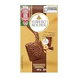 FERRERO ROCHER Premium Hazelnut, 10 Individually Wrapped Chocolates, Great for Sharing or Gifting, Milk chocolate squares (105g)