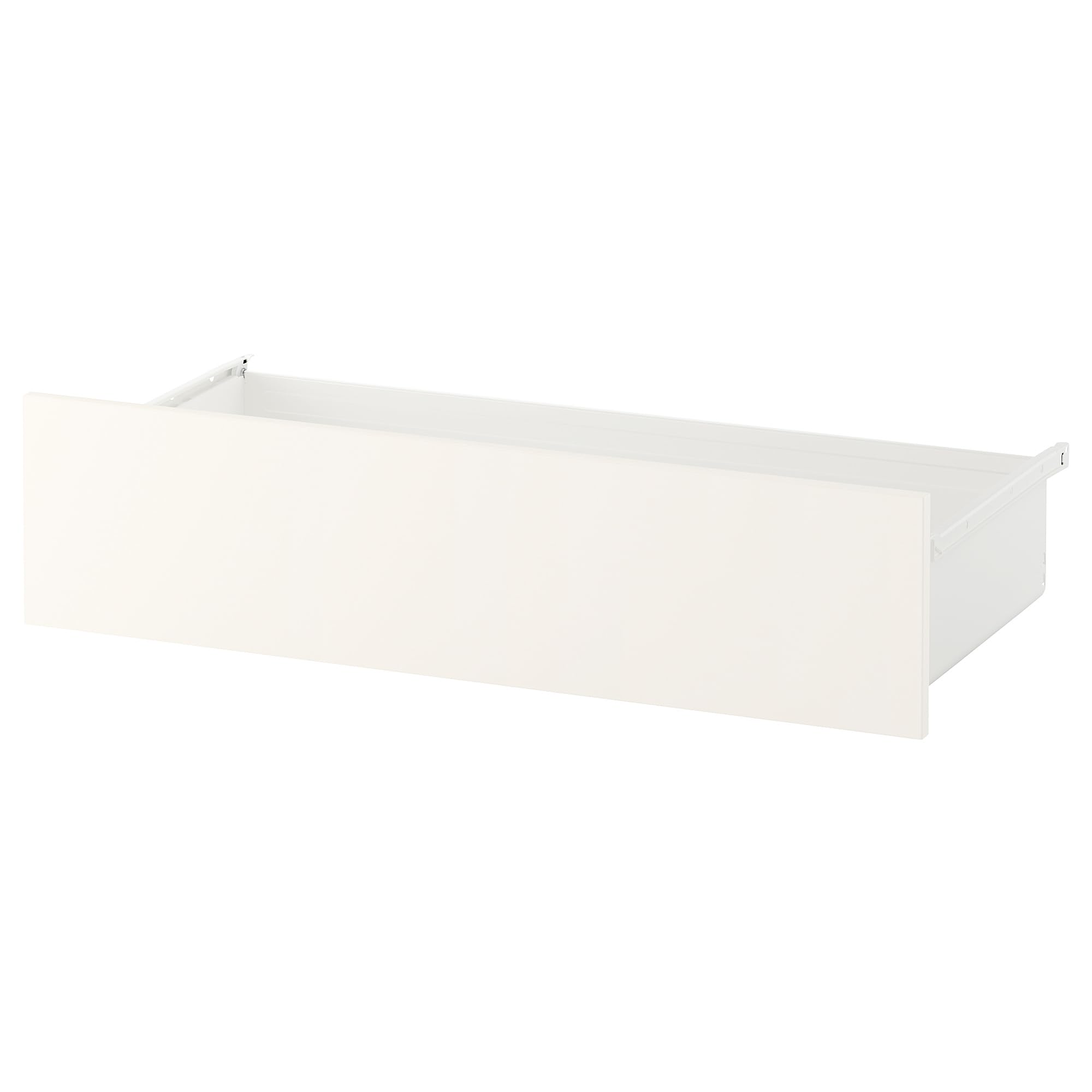 Tiroir FONNES blanc pour ranger le linge de lit de la chambre