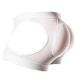 ButtboosterLLC.com Hipster Men's Padded Butt Lifting Breathable Mesh Enhancing Underwear (Extra Large, White)