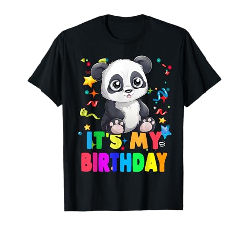 Its My Birthday Cute Panda Birthday Party Panda T-Shirt