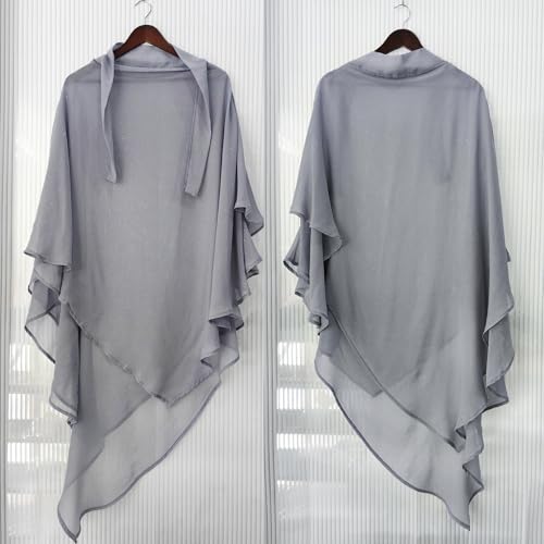 Starsouce Women's Khimar Hijab Muslim Islamic Long Hijab Solid Breathable Arabian Dubai Kaftan Prayer Headcover Headscarf3