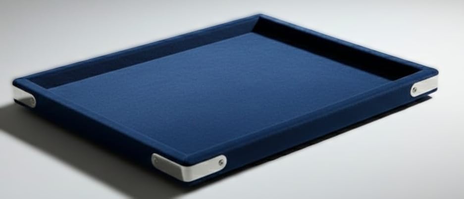 Image of Premium Nevi blue Velvet Jewellery Display & Beading Tray | 12 x 9 Inch Organizer Tray for Necklaces, Bracelets, Cosmetics & Craft Storage | Soft Velvet Finish, Durable & (Pack of 1) Nevi blue