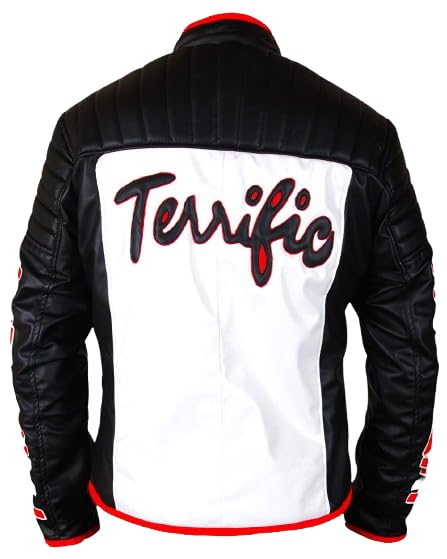 Mister Terrific Tribute Leather Jacket – A Bold Multicolor Superhero Statement4