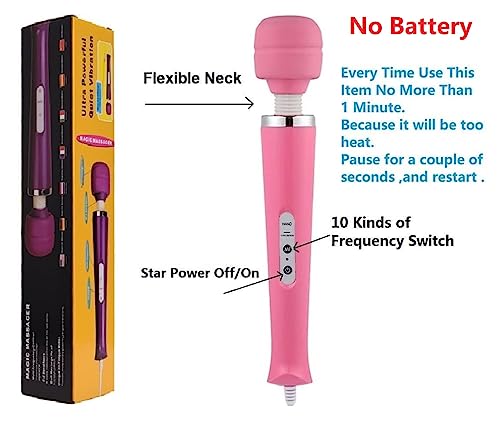 Gajoin Powerful Big Handheld Electric Back Massager Vibrating Massager For Woman Sports Recovery Muscle Aches Pain Shoulder Neck Leg Back Hand Foot Massage (Pink Big Massage Toy) #TOP5