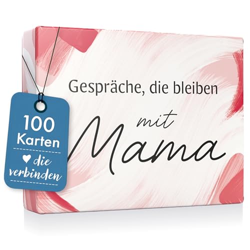 Inovida Gespräche mit Mama als Kartenspiel für Familienbindung 100 Fragen über Gefühle Erinnerungen und Träume Mama Erzähl doch Mal Mutter Geschenk Geburtstag Muttertag Weihnachten