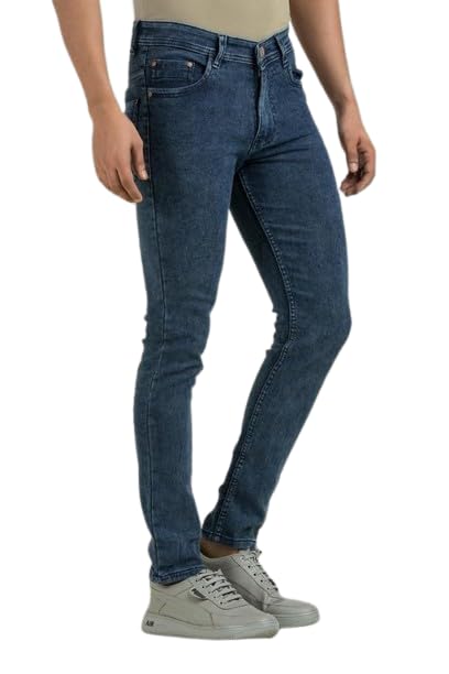 Image of Men's Solid Comfortable Slim Fit Jeans