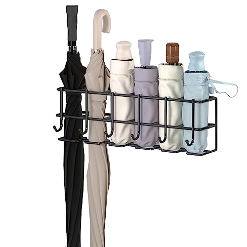 Porte-Parapluie d'intérieur Métal Noir Style Découpé Moderne 45cm - 2
