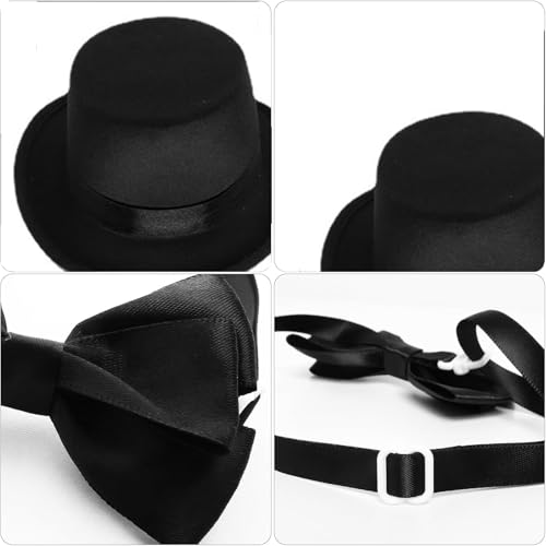 Accesorios formales para mascotas Qiansail, set 2 piezas negro miniatura 3