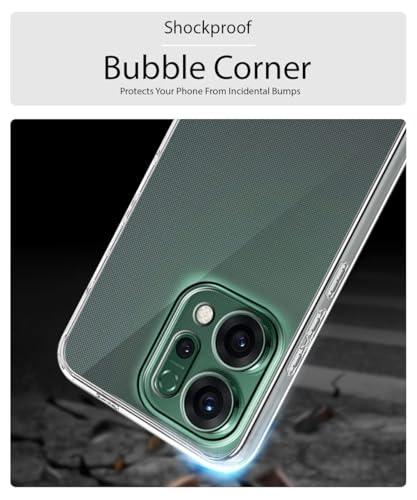 Image of WOW IMAGINE Transparent Back Cover Case for Oppo Reno 14 Pro 5G | Raised Bumps for Full Device & Camera Protection Shockproof TPU Silicone Back Case Mobile Cover - Transparent