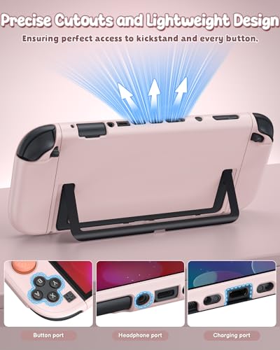 Image of Switch 2 Cover Case&Screen Protector, FYOUNG Dockable Shell for Nintendo 2 | Cute Case, 9H Tempered Glass, Thump Grip, Switch 2 PC Hard Protective Case, Split Design, Precise Cutouts, Slim Shockproof