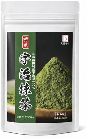 （01:00時点） 宇治 抹茶 パウダー 【 高級ブランド 京都 南山城産宇治茶100％使用 】 Matcha 抹茶ラテ 製菓 トッピング【美健毎日】100g