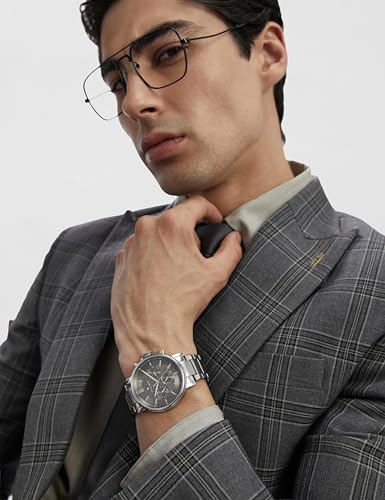 Image of Tommy Hilfiger Multifunction Grey Dial Stainless Steel Strap Watch for Men